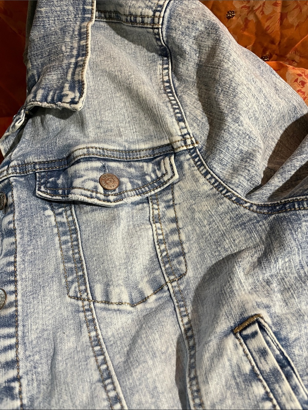 Seven7 Light Stonewash Blue Denim Jacket